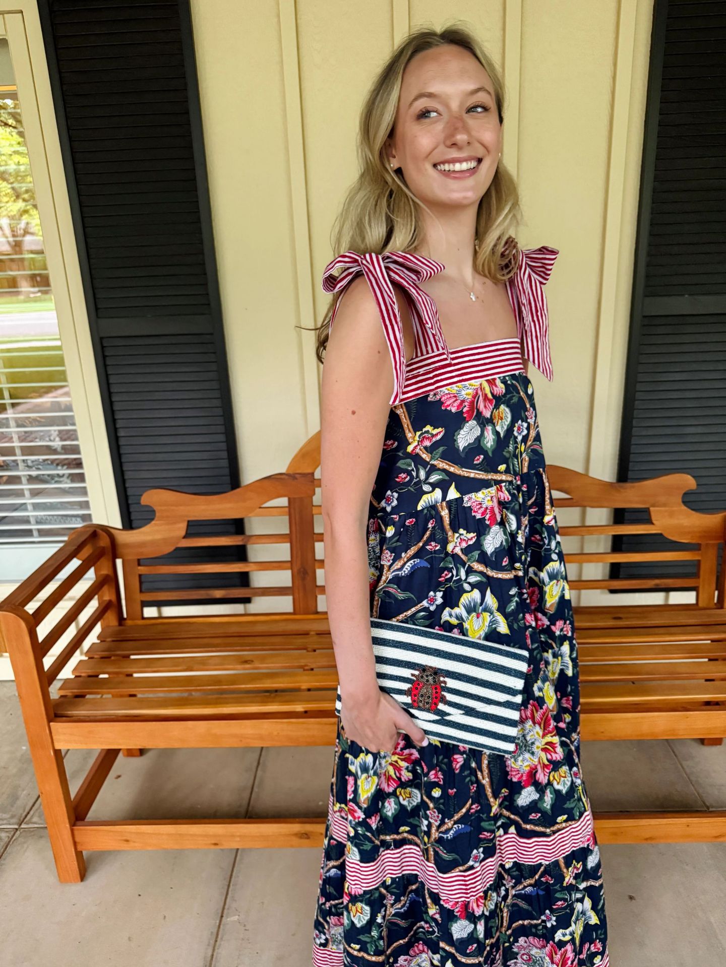 Summer long skirt with bow