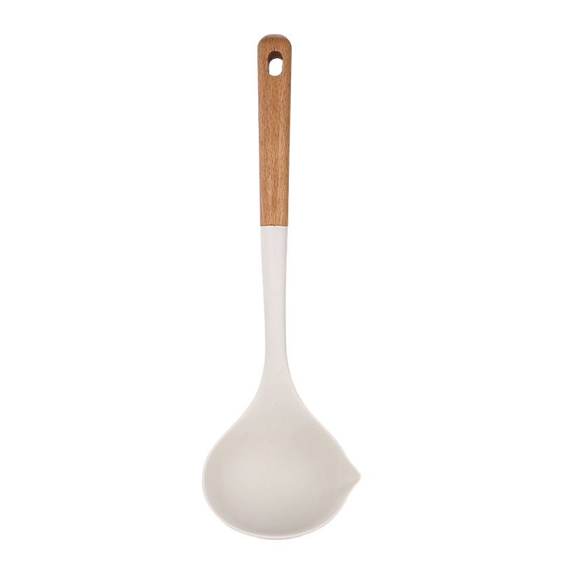 Nórdico color de silicona set de cocina sopa de sopa de cocina antiadherente para pala para fritar verduras casera sopa de cocina set de cucharas