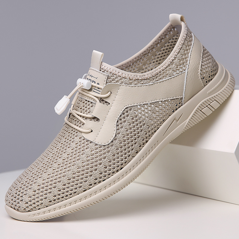 Hole Shoes Men's Shoes Summer Outer Wear Non-slip Deodorant Wear-resistant Sandals Outdoor Baotou Mesh Shoes Slip-on Motorshoes