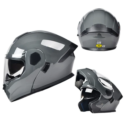 DOT certified motorcycle helmet, full-face motorcycle helmet, personalized all-season electric vehicle safety helmet with large rear spoiler, factory wholesale
