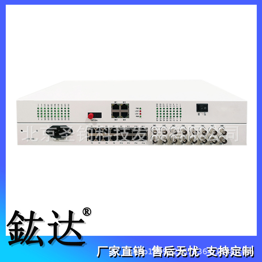 8路E1+64路电话+4路千兆网络综合业务接入多业务光端机