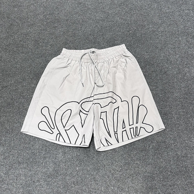 2025 新アメリカンストリートヒップホップ刺繍プリント反射半袖スポーツショーツカジュアル Tシャツスーツ夏|undefined