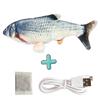 Cross -border electric fish teasing cat fish will beat fish USB electric fish cat toys swing tail jumping fish plush cat toy