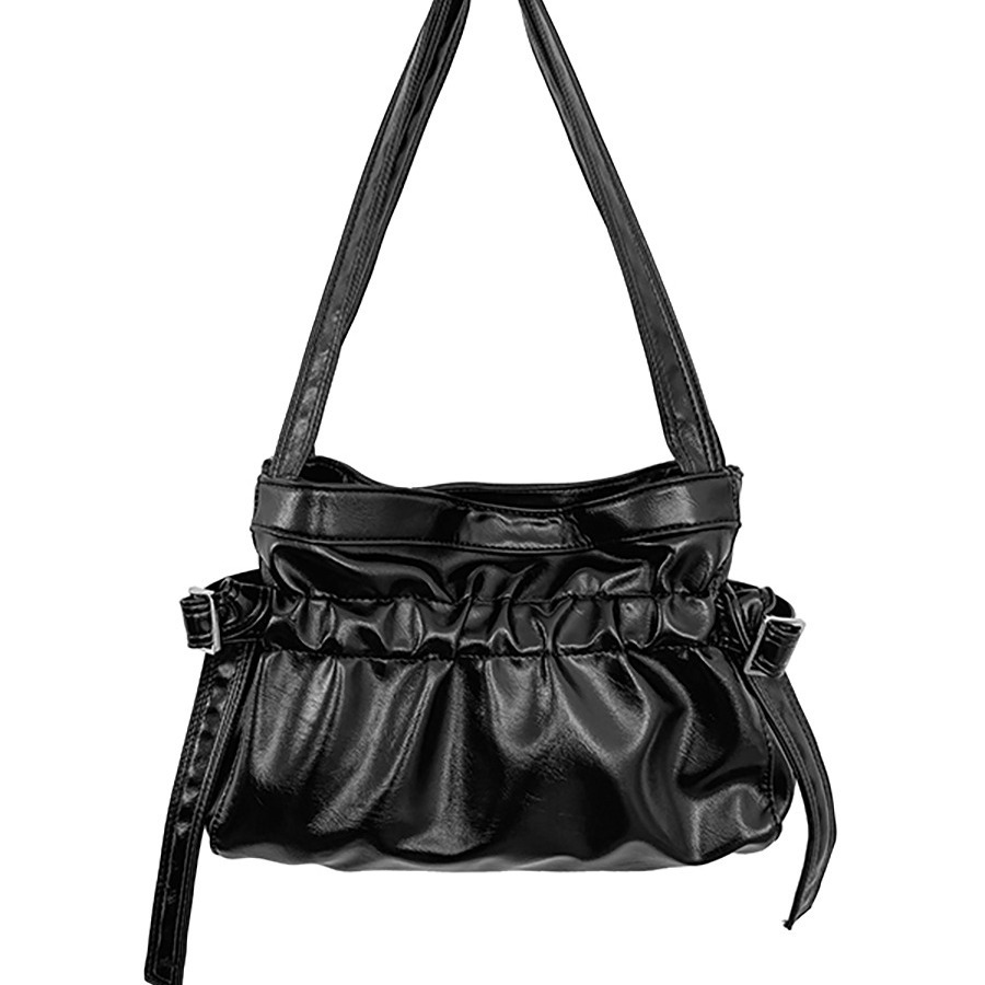 Borsa tote in morbida pelle per pendolari, grande capacità, da donna, versione coreana di nicchia, nuova borsa plissettata estiva da donna, singola_voghion.com