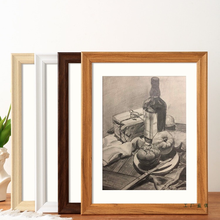 Wooden Photo Frame Empty Frame Wall Hanging A3A4 Paper Kidsren's Sketch Oil Painting 4K Eight 8K Watercolor Painting Frame Mounting 16 Inches 20