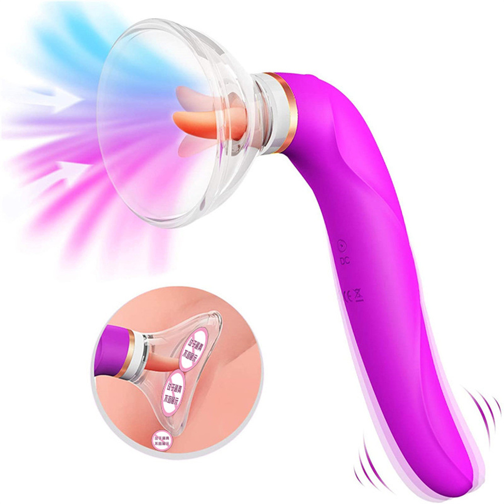 Tongue licking vibrator female masturbation device second tide vibrator tongue sucking cunnilingus adult sex toys cross-border