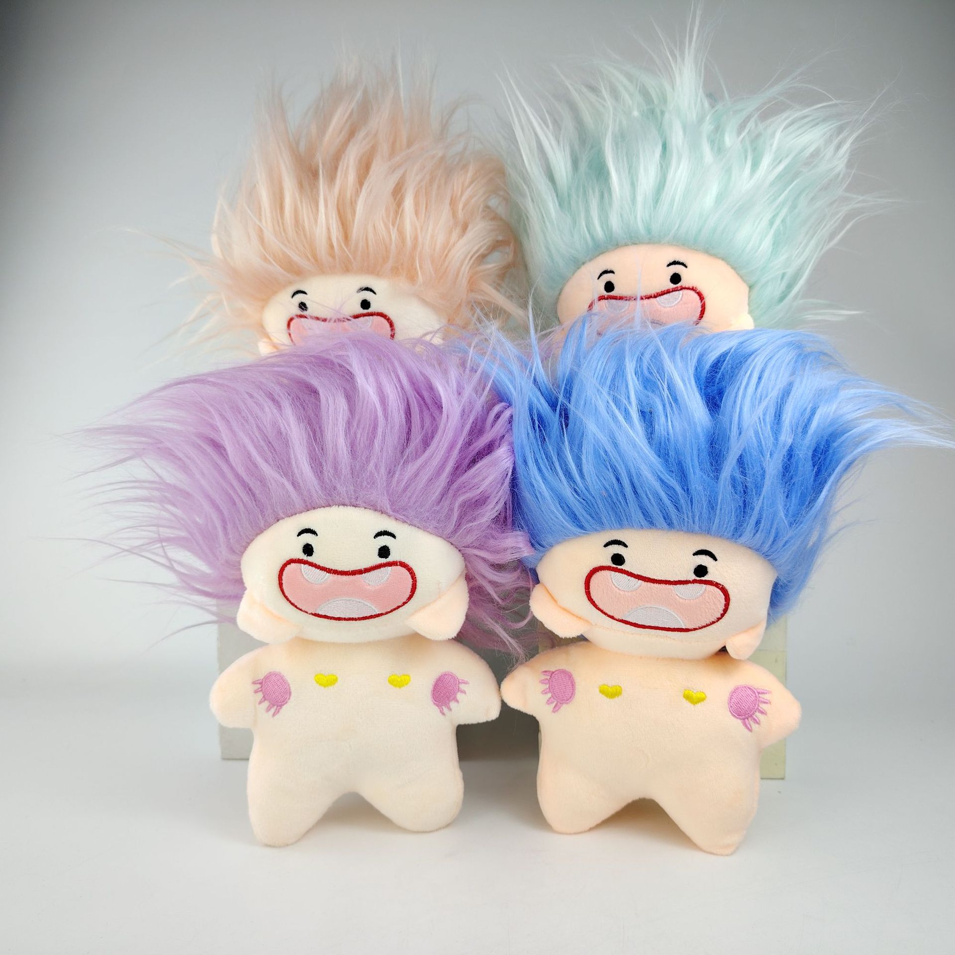 Lindo de ocho pulgadas de peluche de juguete muñeca boda lanzando muñeca regalo al por mayor logo