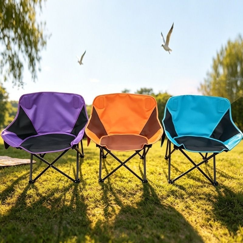 Outdoor folding chair, portable stool, backrest chair, drawing chair, household folding chair, fishing chair, folding bench, moon chair