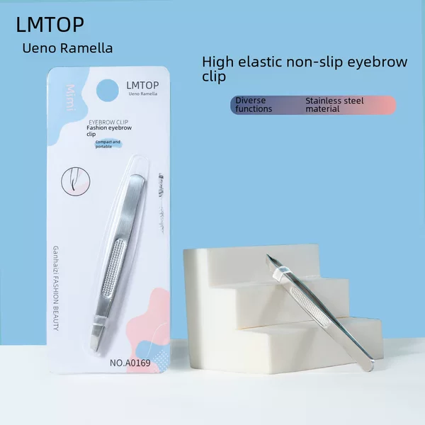 LMLTOP stainless steel eyebrow clip diagonal eyebrow pliers eyebrow plucking clip tweezers A0169