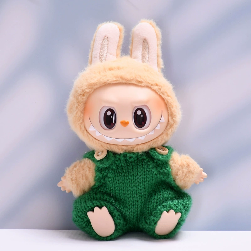 Кукольная одежда (Labubu) зимний комплект — шапка из шерсти, свитер и аксессуары, подходит Gen 1–2