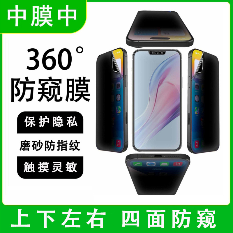 Suitable for Apple 17Promax 360-Degree Anti-Peep Hydrogel Film I Samsung S25U Screen Protector Mobile Phone Anti-Peep Film