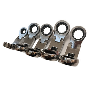 5-piece set of movable head double Torx ratchet wrench joint double head shaking head ratchet wrench 72 teeth fast metric system