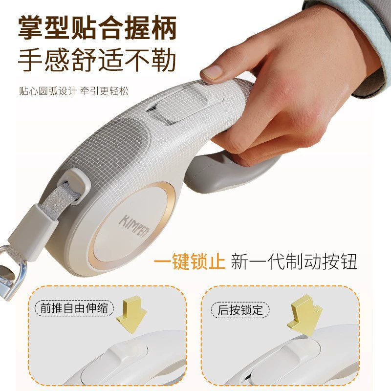 Retractable Dog Leash, Automatic Telescopic 3 m / 5 m, ergonomic handle, anti-tangle