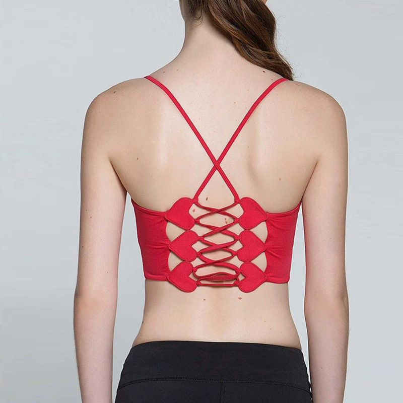 Yoga Corset Shock-proof Underwear Heart-shaped Beautiful Back Yoga Underwear Vest-style Comfortable No-rims Quick-drying Yoga Clothes