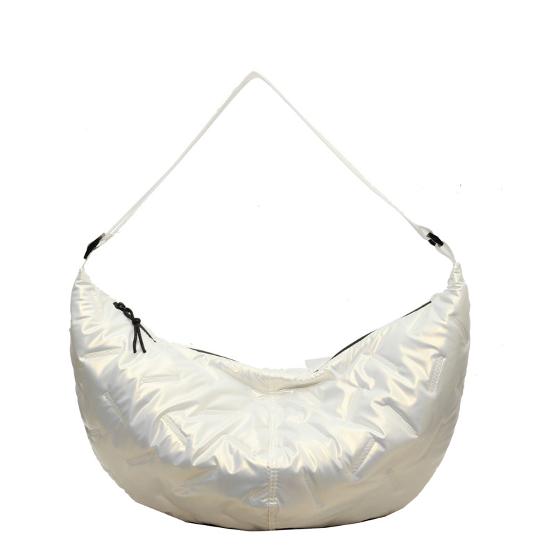 Bolso de bola de masa de mensajero de gran capacidad para mujer 2024 otoño e invierno nuevo estilo simple y moderno bolso de hombro coreano bolso de estudiante