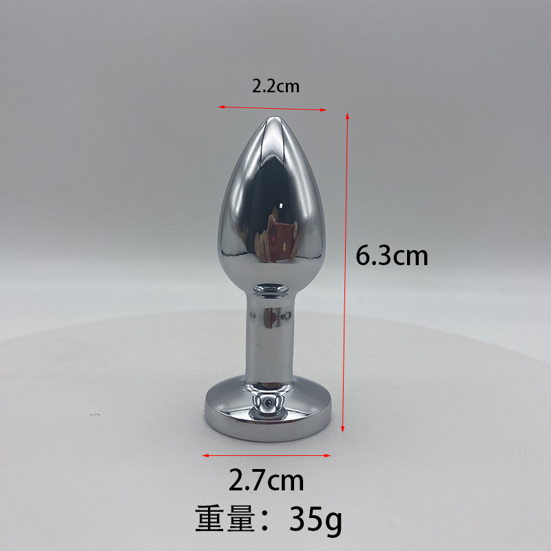 Plata ronda grande y mediano pequeño tamaño transfronterizo metal anal plug masculino y femenino masturbación productos del sexo anal expansor al por mayor