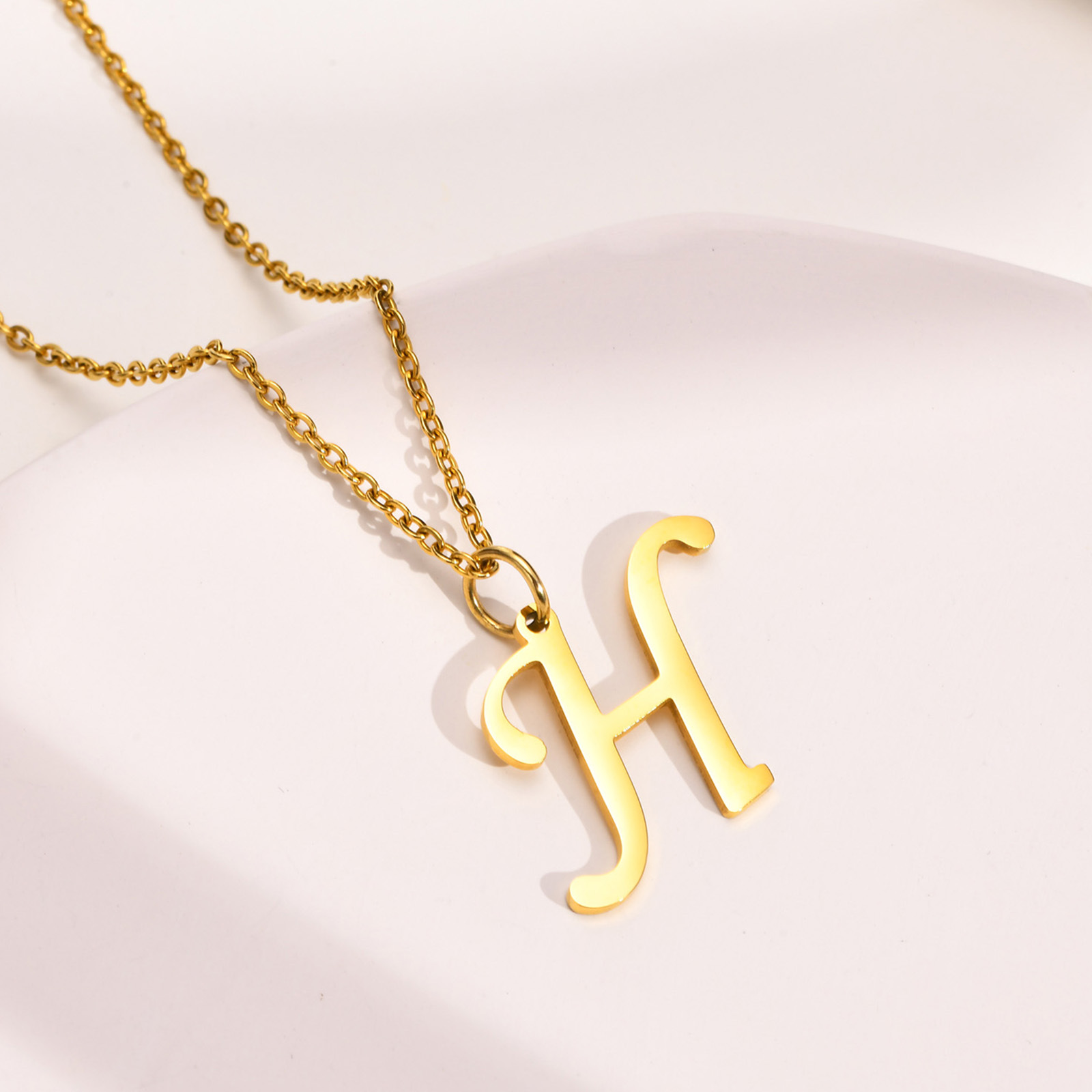 Simple Style Letter Stainless Steel Plating Necklace