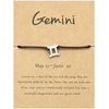 Zodiac signs, bracelet, adjustable cards, Amazon