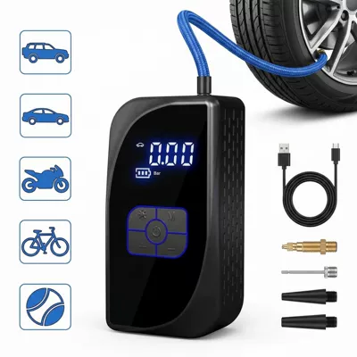 Hava nasosu — Display, Mini Car Power Bank - 1009-series-dual-use-charging-and-plug-in-power-bank-05m-type-c-cable-3m-cigarette-lighter-power-cable