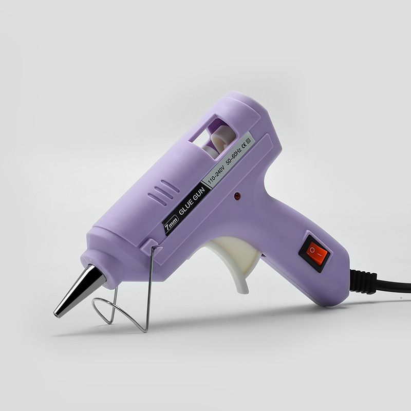 Pistola de pegamento de fusión en caliente más varilla 7mm casa transfronteriza hecha a mano DIY pistola de pegamento de fusión en caliente varilla de pegamento 20W pistola de fusión en caliente hecha a mano para niños