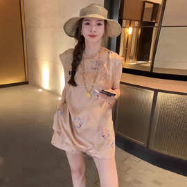 2026夏季巨好看的新中式国风穿搭减龄时尚无袖马甲短裤一整套装女