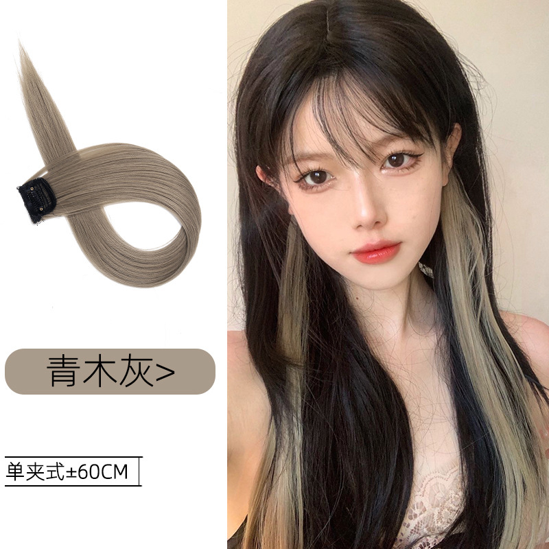 Colgante de oreja pieza de teñido de cabello resaltado pieza de peluca degradado color de cabello colgante de oreja teñido extensión de cabello sin costuras color pieza de cabello peluca mujer cabello largo