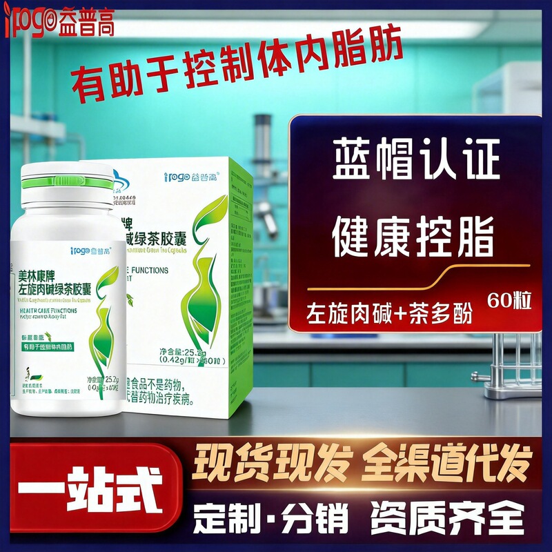 Fat Control Slimming Tablets, L-Carnitine Tea Polyphenol Capsules, Slimming Belly and Belly Fat Reduction Health Supplements, Dropshipping