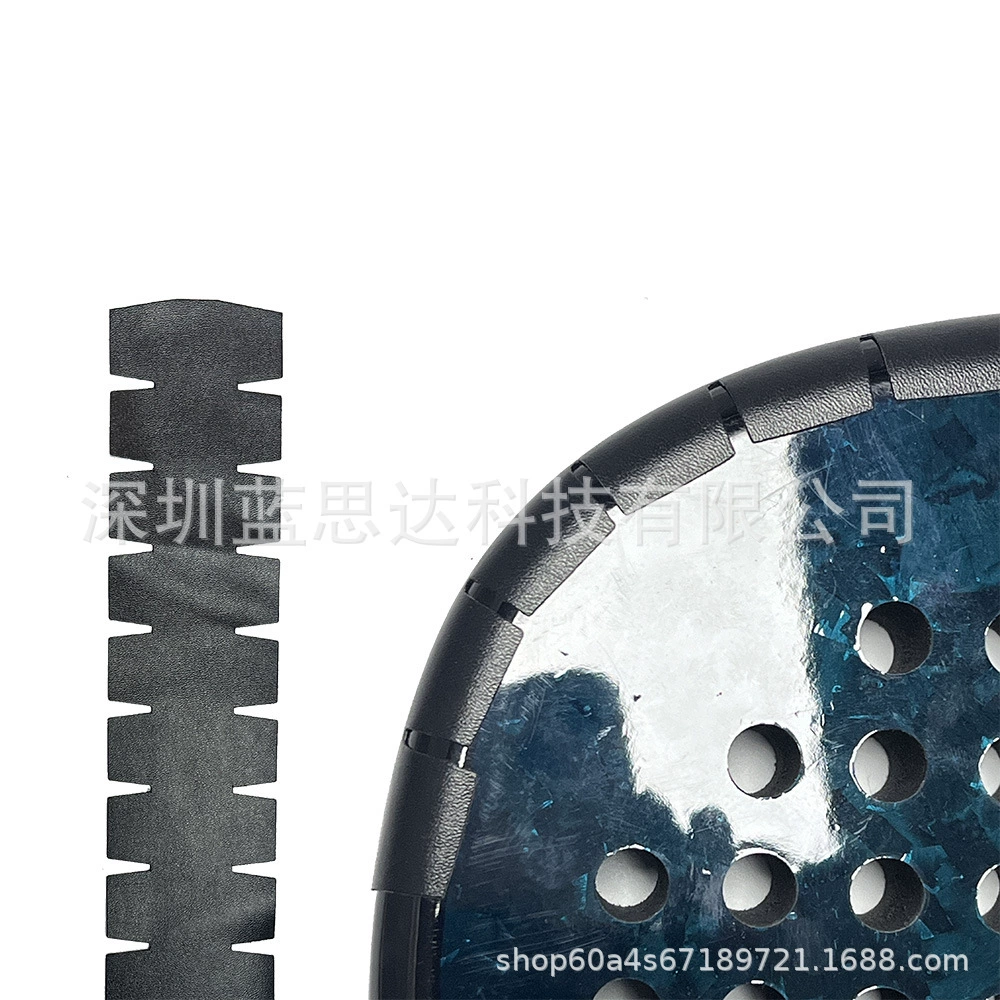 Black polyurethane beach tennis protective racket, storage system, barrel head impact