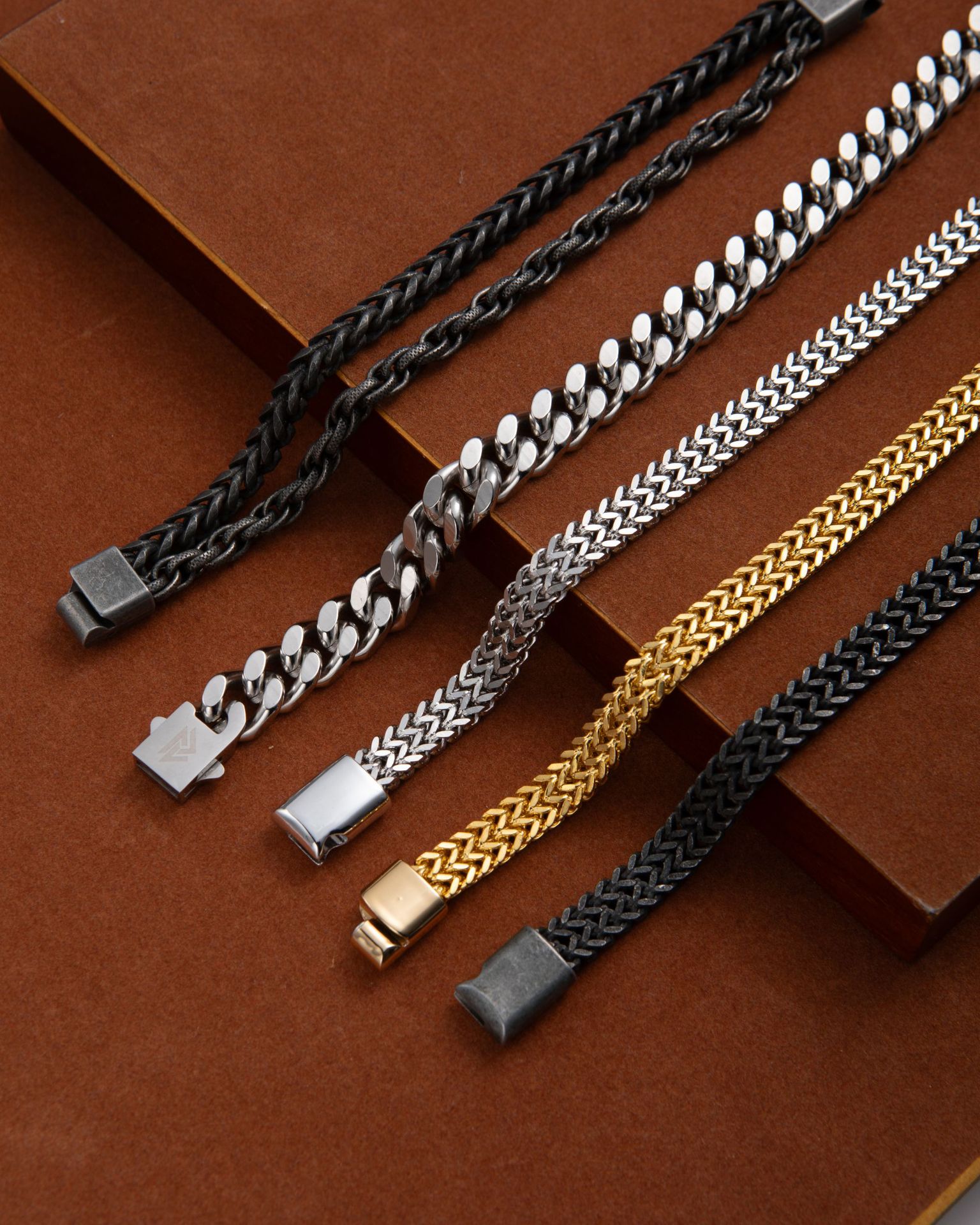 20g Weight Chain Bracelet Classification Alloy Chain Material Cuban Link Chain Curb Chain, foxtail chain Chain Type 1 Piece Quantity Daily Occasion Alloy Material Solid Color Pattern All Seasons Season Men's Gender Plating Design Casual, Hip-Hop Style Casual Hip-Hop Solid Color Alloy Plating Men's Chain Bracelet Men's Chain Bracelets 无