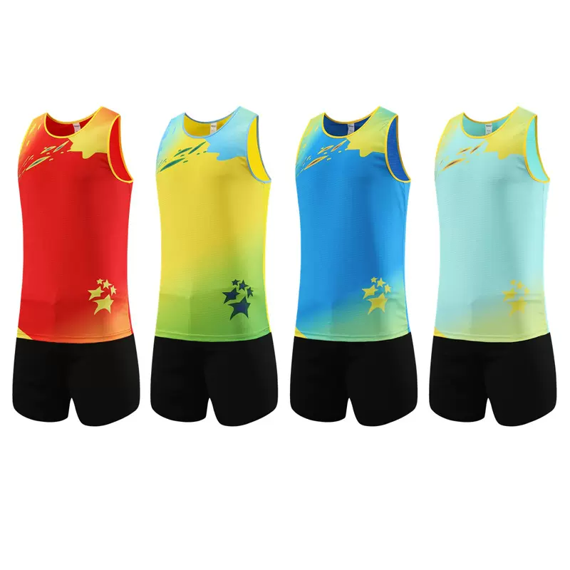 田径服套装厂家批发成人儿童款田径训练服健身马拉松跑步运动套装