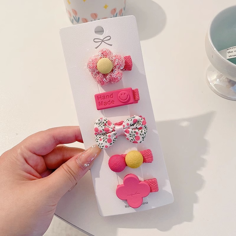 Horquilla de seguridad infantil para niños lindo súper lindo no duele el pelo del bebé clip de sudor niña bebé horquilla de tela completa