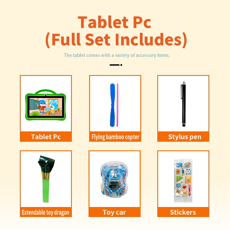 TK Yeni 7 İnç Tablet Dizüstü Toptan Çocuk Öğrenme Makinesi Online Sınıf Çocuk Tablet PC