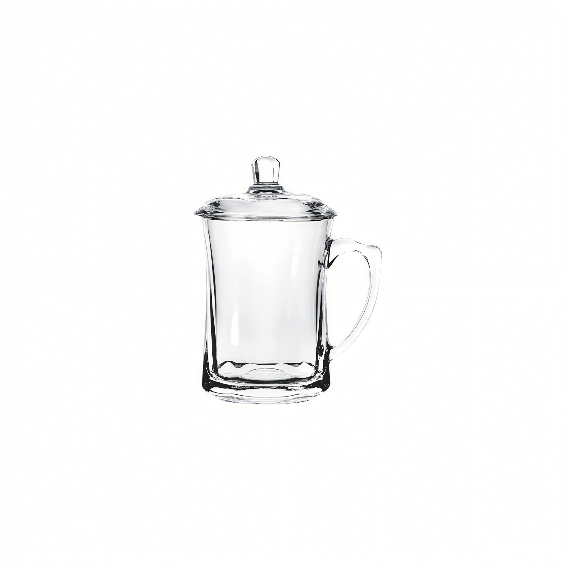 Taza de té de vidrio grueso al por mayor con taza de té cubierta con mango de taza de té de oficina doméstica con taza de agua para beber taza de té