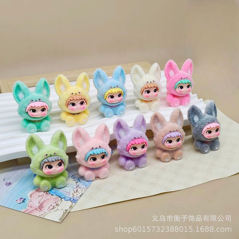 可爱wakuku树脂植绒小狐狸桌面摆件创意礼品小卡通钥匙扣挂件批发|undefined