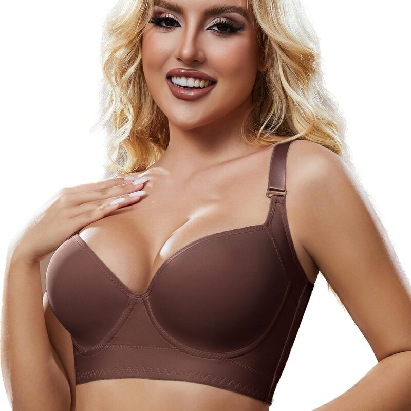 Europe and the United States cross-border foreign trade large chest show small gather close accessory breast adjustable sexy plus size bra cup underwear