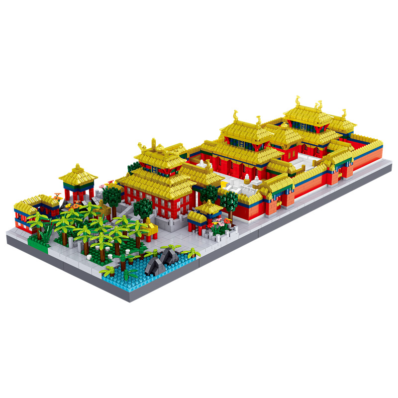 Zhegao LZ8272 Ciudad Prohibida Cielo y Tierra, Bloques de Construcción de Juguete de Ensamblaje Creativo Paso a Paso, Modelo Arquitectónico, Adorno