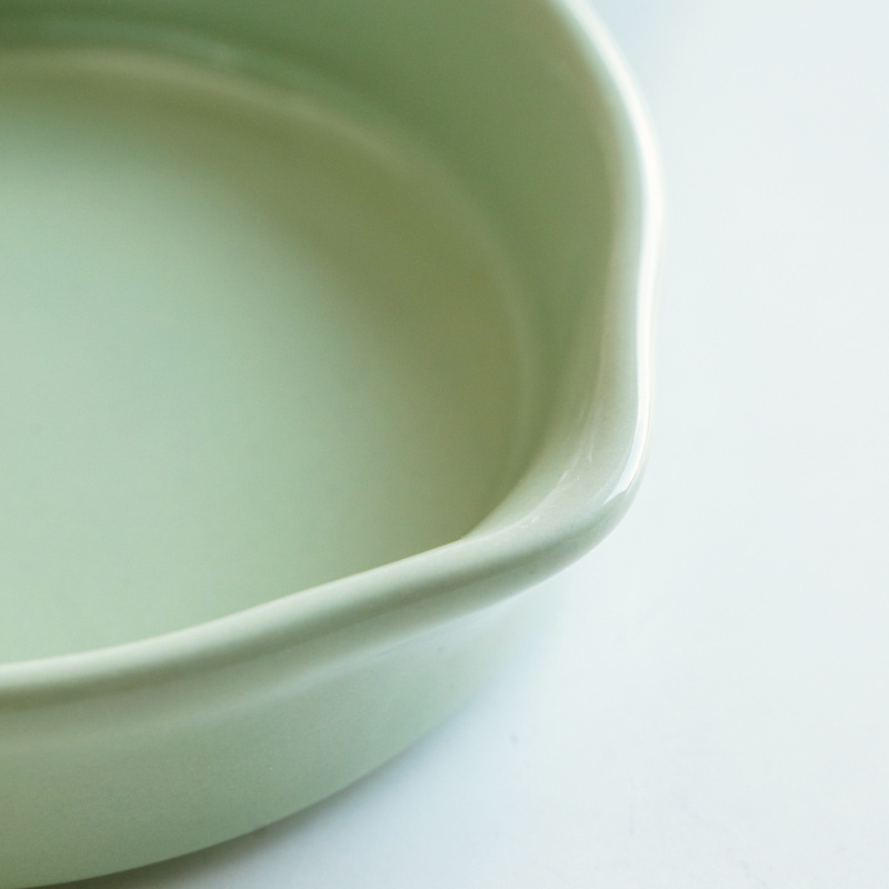 Cerámica nórdica simple con mango para hornear platos de desayuno platos caseros snack platos de ensalada