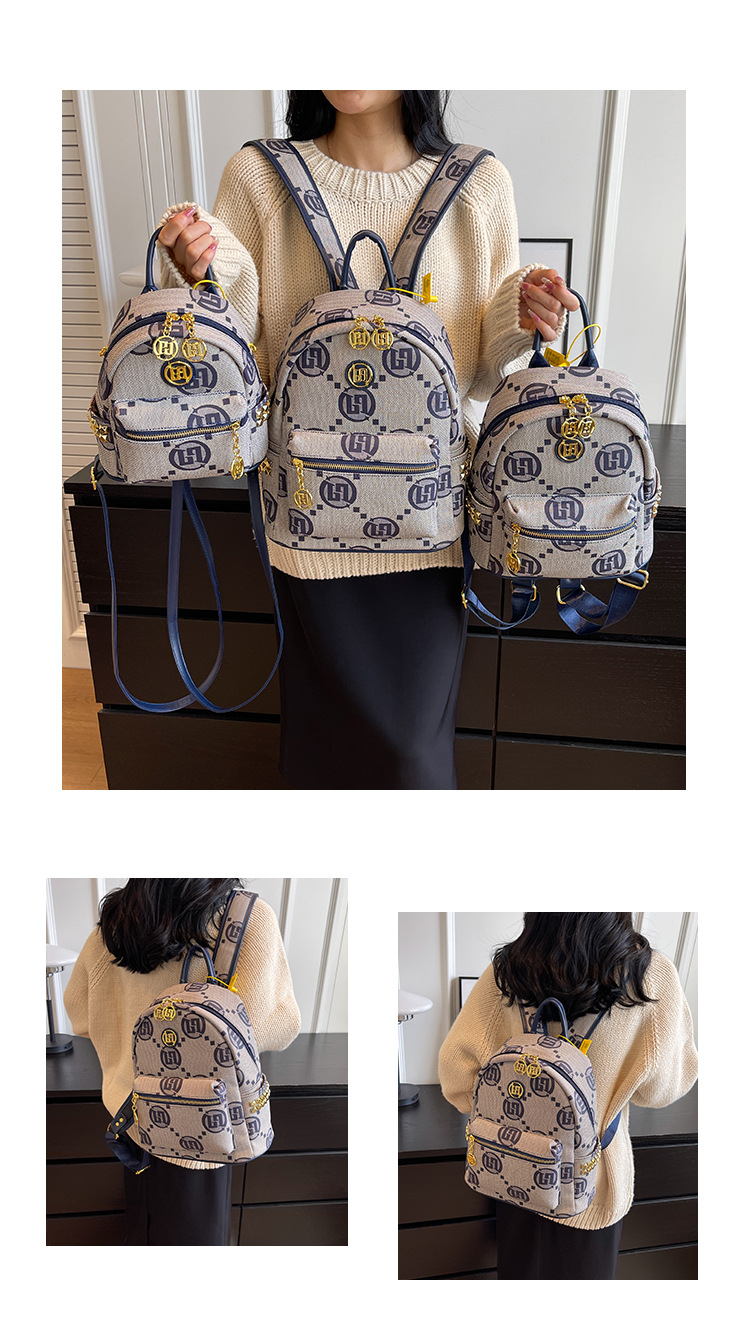 Zaino donna stile urbano minimalista zainetto casual jacquard_voghion.com