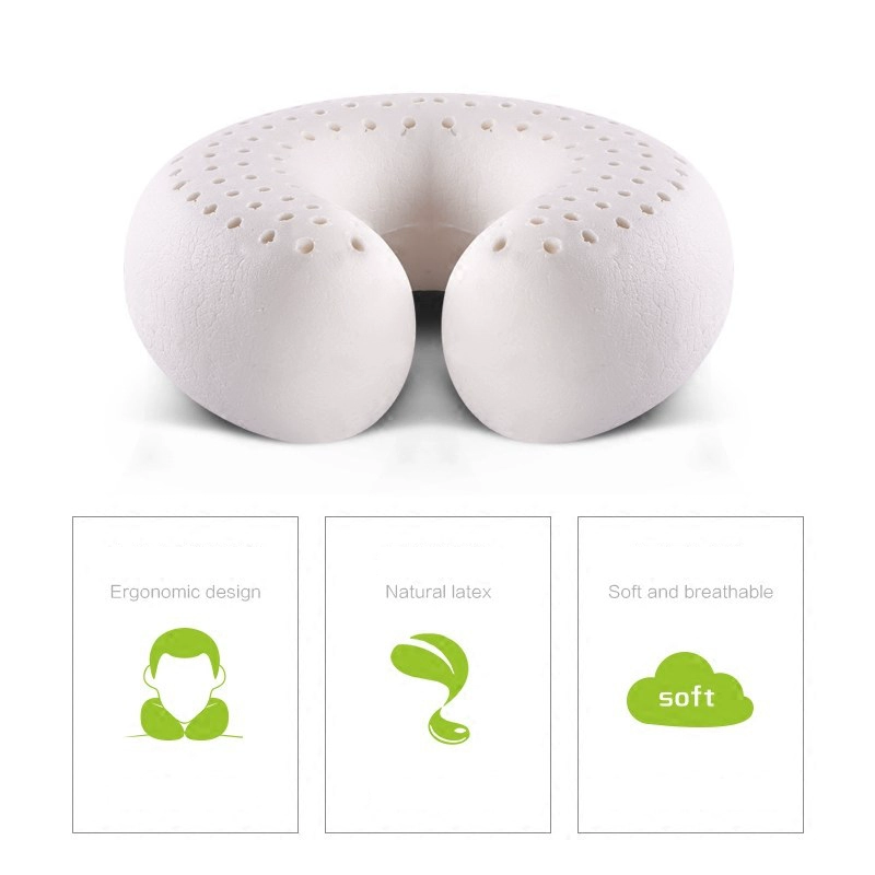 Тайская натуральная латексная шея u-подушка для сна шея подушка для взрослых шейный подушка самолет шейный подушка полный шейный отдел позвоночника