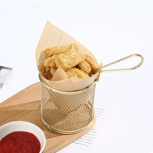 Cross-border cylindrical French fries basket creative fry basket mini fry basket American snacks food basket fry basket