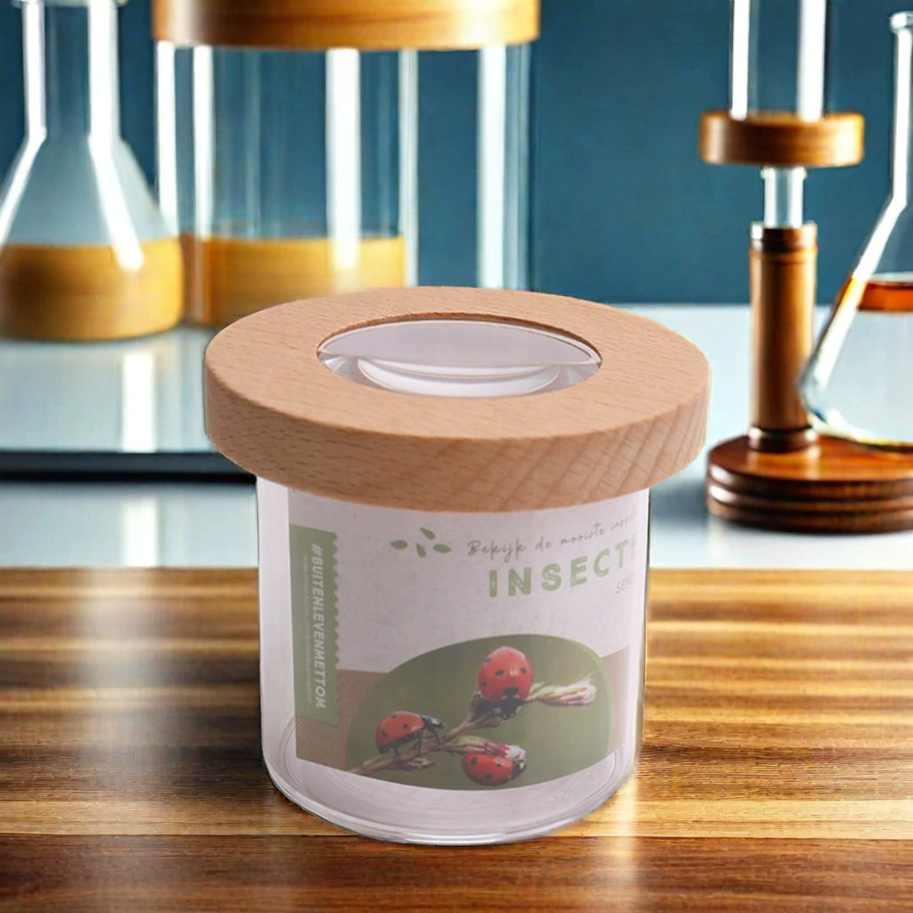 Высокое качество наблюдательная коробка для внутреннего и наружного обучения детей насекомых биологического наблюдения чашка деревянная увеличительное стекло смотровая коробка