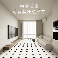 カーペットのリビングルームは汚れに強くて、寝室の大面積を管理しやすいです。