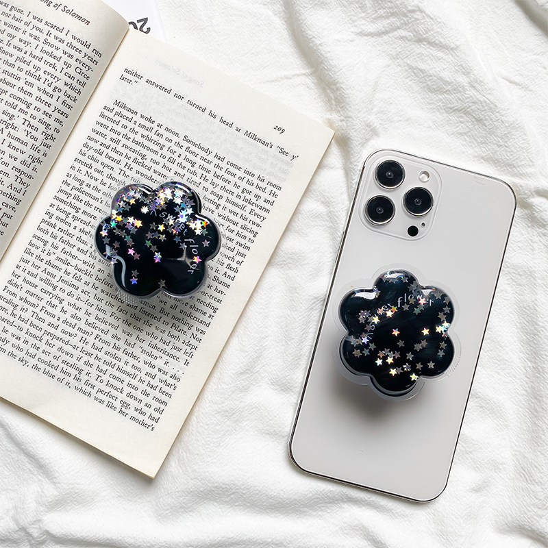 Handy-Airbag-Halterung, japanischer und koreanischer Instagram-Stil, selbstklebende Blume, erweiterbarer Treibsand, einfarbige Nische_voghion.com