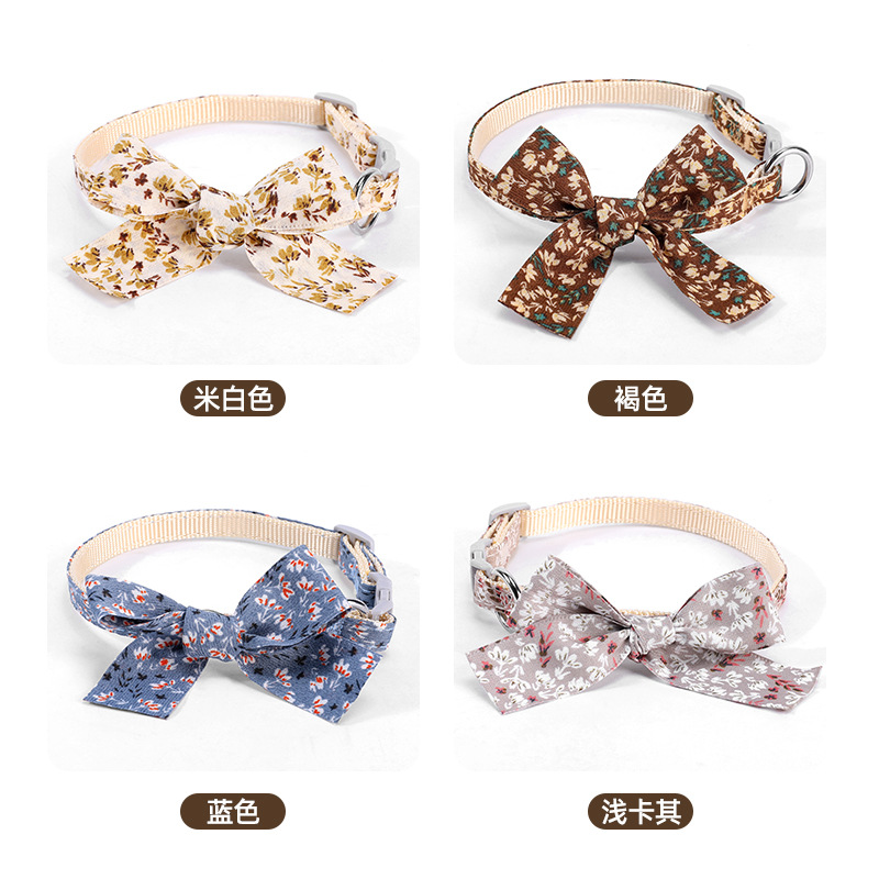 Collar para mascotas de Amazon Botón para gatos Bib Bowknot Collar para mascotas Collar para mascotas Accesorios para mascotas ajustables