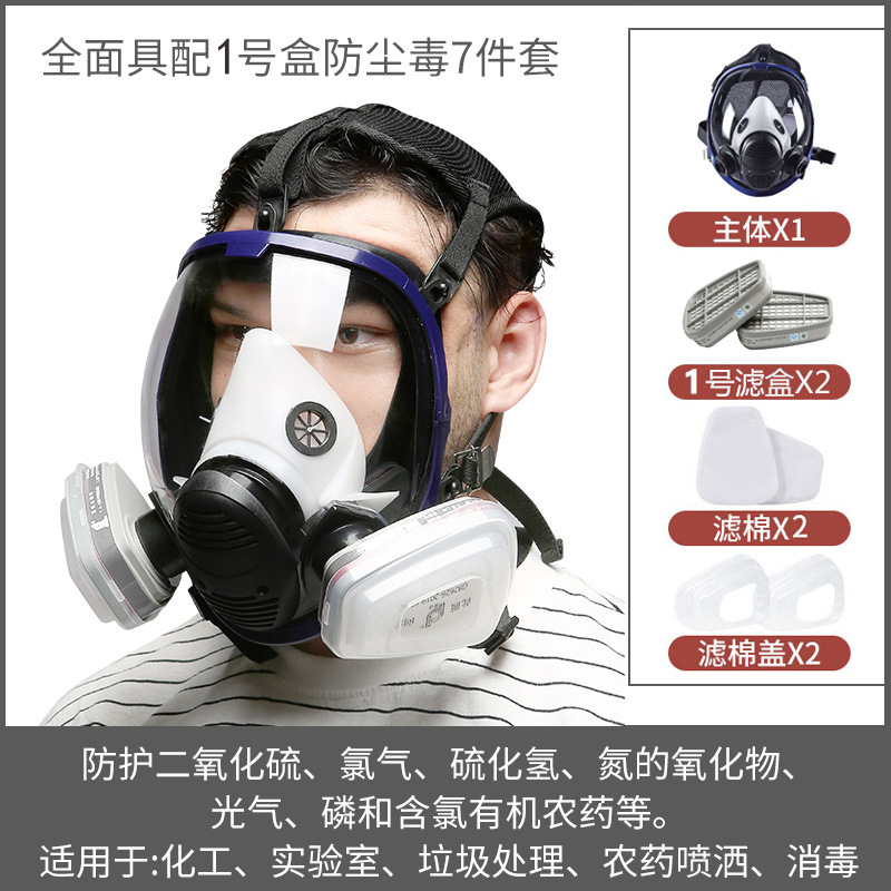 Máscara de gas de cara completa, esférica, con amplio campo de visión, de silicona, para pintura en aerosol, resistente a químicos, formaldehído, fuego, antivaho y antitóxicos