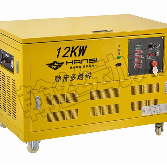 12KVA10/15/20/25KW30千瓦燃气汽油发电机组超静音三相移动发电机