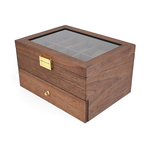 Double layer red rosewood watch box retro watch wooden box 20 pieces wooden watch storage display box
