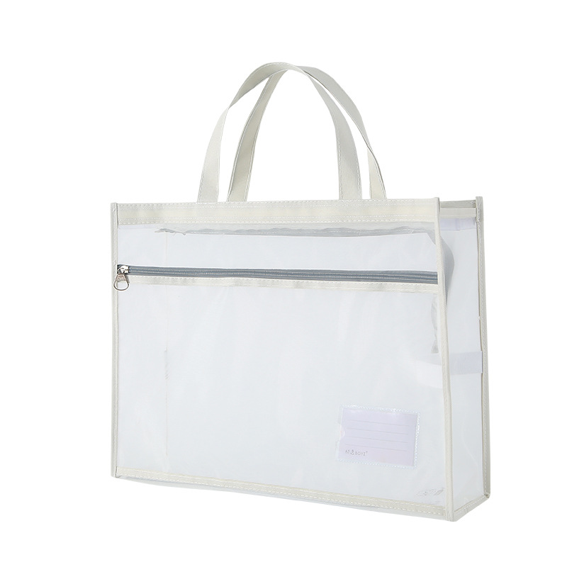Bolsa de mano multifuncional transparente segura y confiable sin olor, bolsa de archivo de gran capacidad de almacenamiento y clasificación para comprar hilo de malla