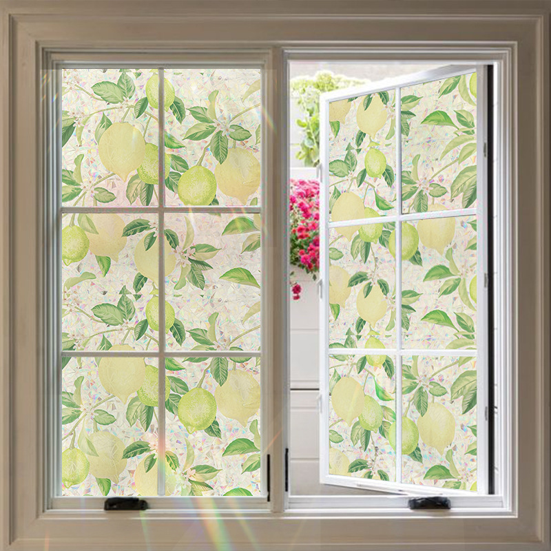 Electrostatic Yyp Glass Sticker Film Painted Glazed Laser Lemon Fruit Window Privacy Film Translucent Window Sticker Decoration Electrostatic Yyp Glass Sticker Film Painted Glazed Laser Lemon Fruit Window Privacy Film Translucent Window Sticker Decoration