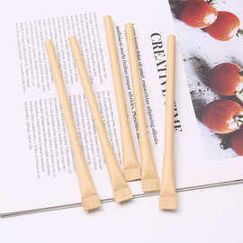 现货批发牛皮纸环保圆珠笔牙膏帽造型笔可印logo广告礼品酒店用笔